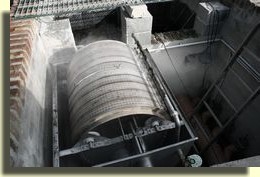 Drum filter is working