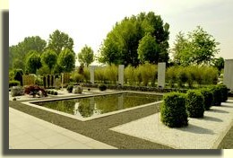 Formal garden pond